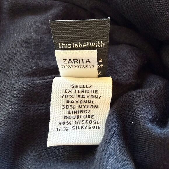 EUC Diane von Furstenberg Zarita Long Sleeve Zipper Back Lace Dress in Navy Sz 6 - Picture 10 of 14